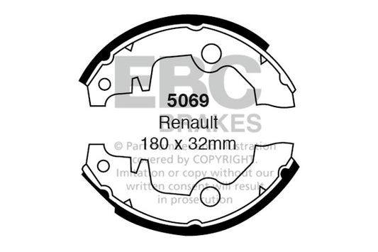 5069 - EBC Brake Shoes; Rear