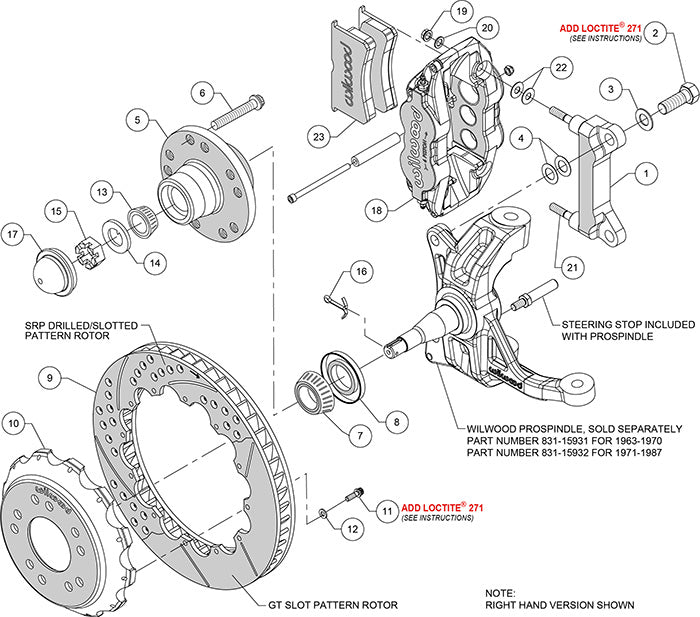 140-15941-R - Wilwood Big Brake Kit - Front - 332x32mm Bi-Slotted - Superlite 6R Red