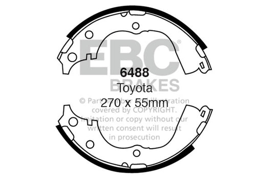 6488 - EBC Brake Shoes; Rear