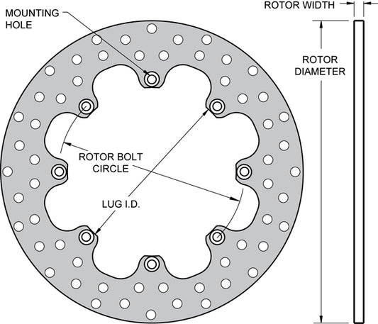 160-12483 - Wilwood Super Alloy Rotors - 291x9mm Drilled Left/Right