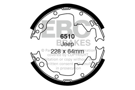 6510 - EBC Brake Shoes; Rear