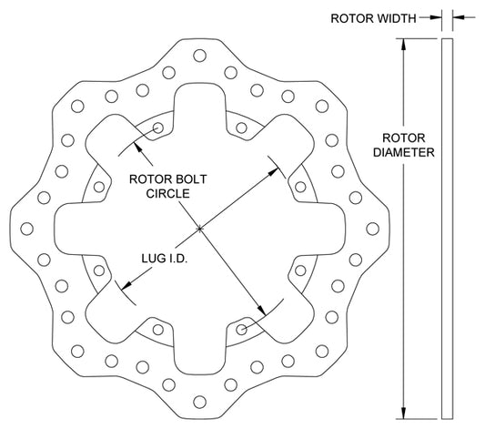 160-15011 - Wilwood Steel Rotors - 291x6mm Drilled Left/Right