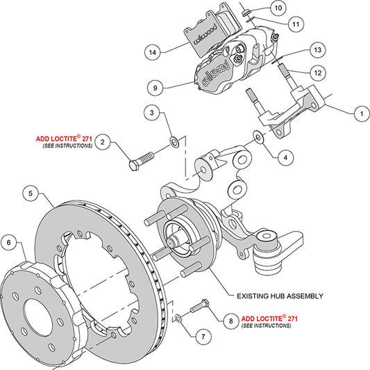 140-10016 - Wilwood Big Brake Kit - Front - 298x20mm Plain - Dynapro Radial Mount Anodized