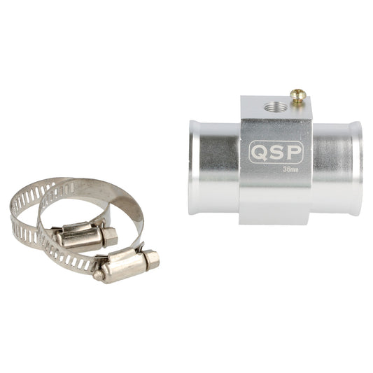 T-adapter for 1/8 NPT sensor - 36 mm - Silver