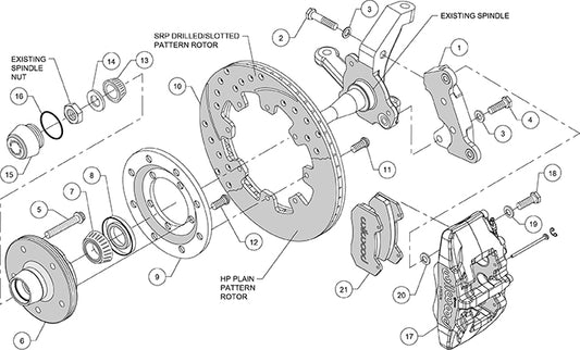 140-14531 - Wilwood Big Brake Kit - Front - 309x20mm Plain - Dynapro 6 Black