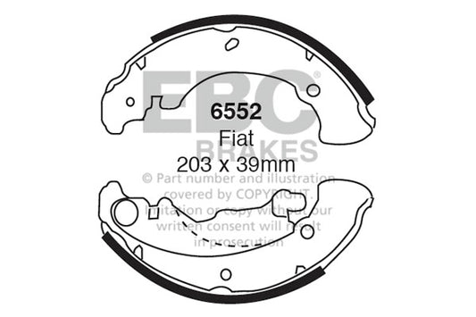 6552 - EBC Brake Shoes; Rear