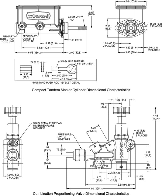 261-15523-BK - Wilwood M/C Kit