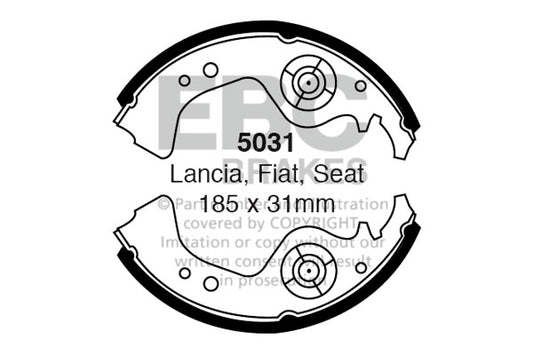 5031 - EBC Brake Shoes; Rear