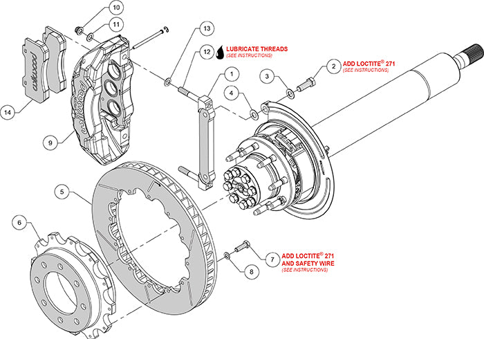 140-13879 - Wilwood Big Brake Kit - Rear - 407x35mm Bi-Slotted - TX6R Black