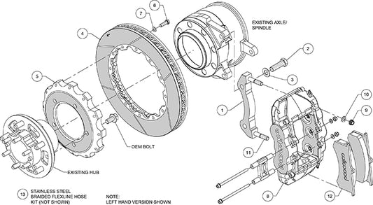 140-15775 - Wilwood Big Brake Kit - Front - 337x33mm Bi-Slotted - AV6R Anodized