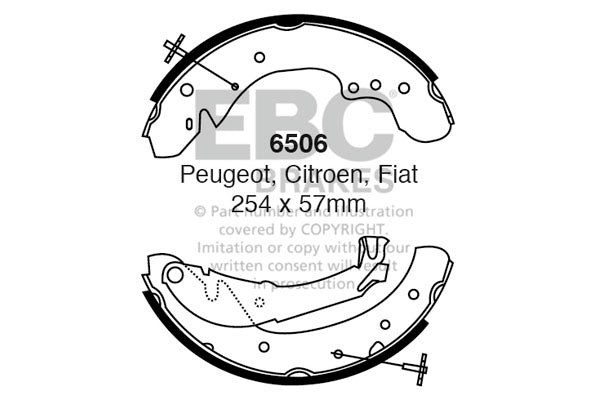 6506 - EBC Brake Shoes; Rear