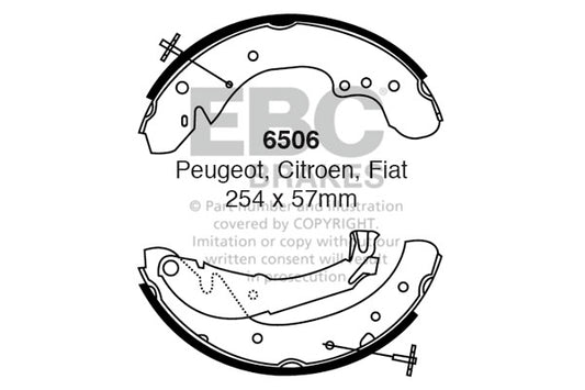 6506 - EBC Brake Shoes; Rear