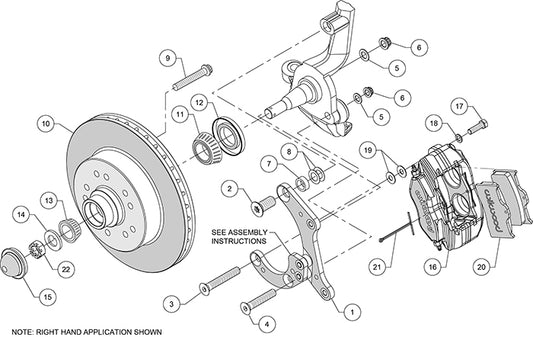 140-14808-R - Wilwood Big Brake Kit - Front - 292x25mm Plain - Dynalite-M Red