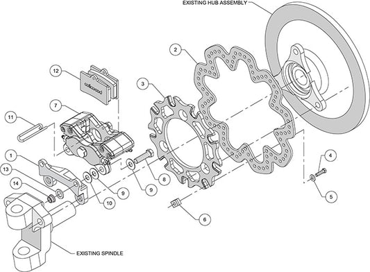 140-11773 - Wilwood Big Brake Kit - Front - 266x4mm Cross Drilled - GP320 Anodized