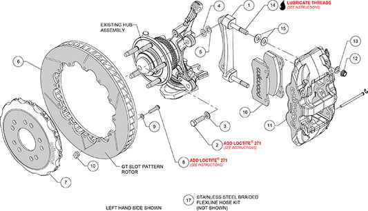 140-13882 - Wilwood Big Brake Kit - Front - 355x32mm Bi-Slotted - AERO6 Anodized
