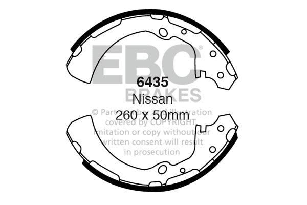 6435 - EBC Brake Shoes; Rear