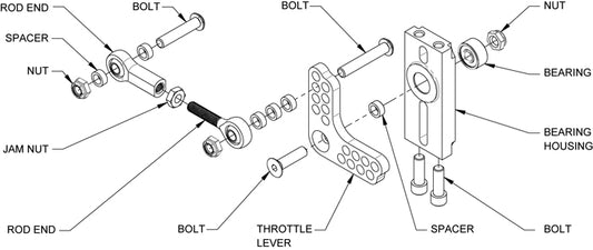 340-12412 - Wilwood Throttle Linkage,Floor Mt Pedals
