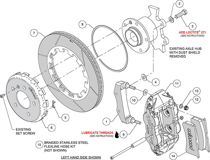 140-16017 - Wilwood Big Brake Kit - Rear - 330x25mm Bi-Slotted - Superlite 4R Anodized