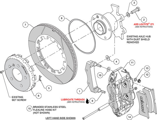 140-16017 - Wilwood Big Brake Kit - Rear - 330x25mm Bi-Slotted - Superlite 4R Anodized
