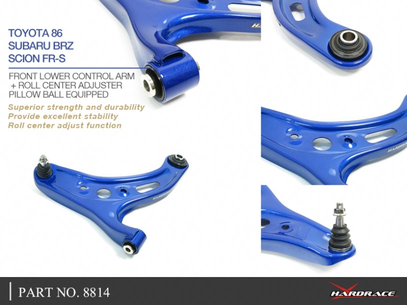 Front Lower Control Arm + Roll Center Adjuster Scion FR-S, Subaru BRZ, Toyota 86