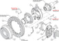 140-12964-DR - Wilwood Big Brake Kit - Rear - 327x28mm Curved Slotted & Cross Drilled - Superlite 4R Red