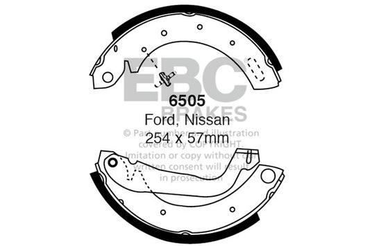 6505 - EBC Brake Shoes; Rear