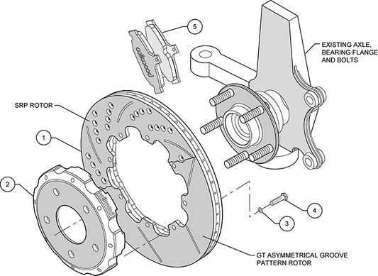 140-8314 - Wilwood Brake Kit - Promatrix Bi-Slotted; Rear