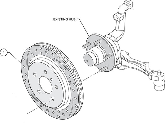 140-11738-D - Wilwood Promatrix Dimpled & Slotted Discs; Rear