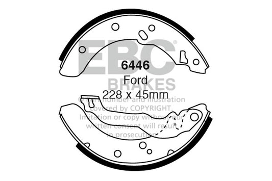 6446 - EBC Brake Shoes; Rear