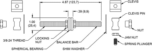 340-4745 - Wilwood Balance Bar Assembly