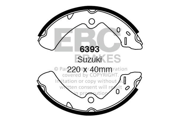 6393 - EBC Brake Shoes; Rear