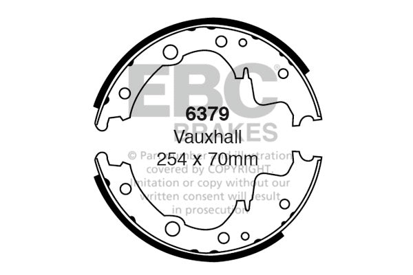 6379 - EBC Brake Shoes; Rear