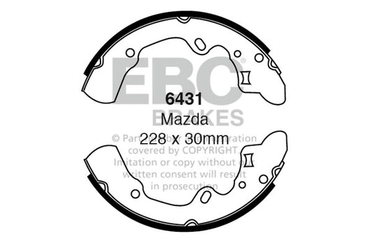 6431 - EBC Brake Shoes; Rear