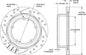160-13954-BK - Wilwood SRP Rotor & Hat - 280x20mm Curved Slotted & Cross Drilled Right