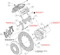 140-14263-DR - Wilwood Big Brake Kit - Rear - 355x20mm Curved Slotted & Cross Drilled - AERO4 Red