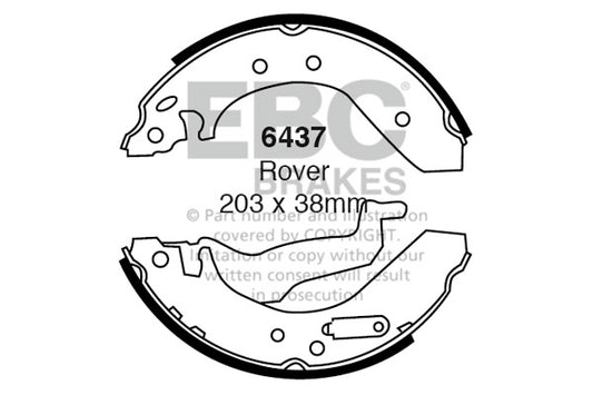 6437 - EBC Brake Shoes; Rear
