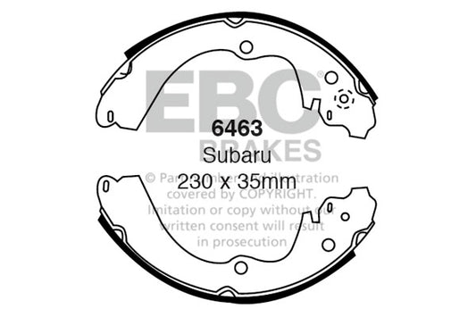 6463 - EBC Brake Shoes; Rear