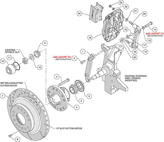 140-12278 - Wilwood Big Brake Kit - Front - 327x28mm Bi-Slotted - Superlite 6R Black