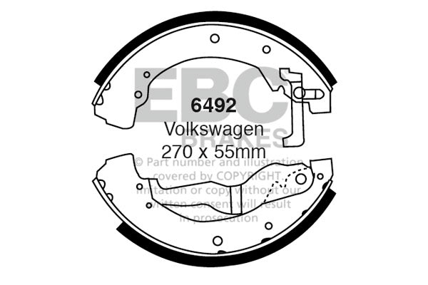 6492 - EBC Brake Shoes; Rear