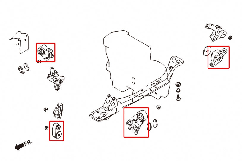 Reinforced Engine Mount Nissan March