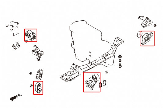 Reinforced Engine Mount Nissan March