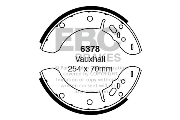 6378 - EBC Brake Shoes; Front