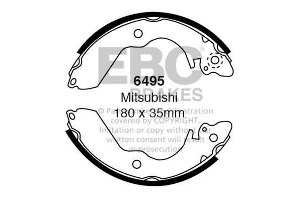6495 - EBC Brake Shoes; Rear