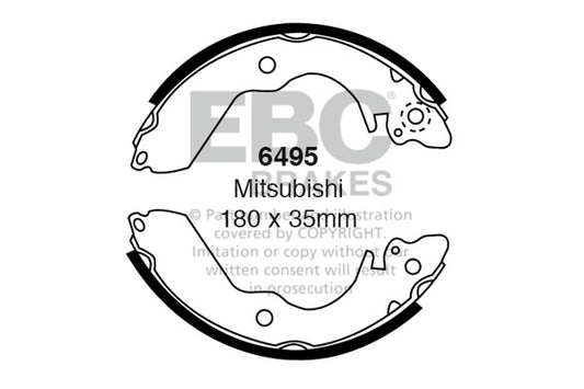 6495 - EBC Brake Shoes; Rear
