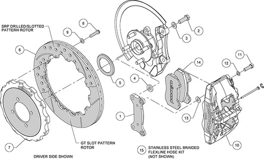 140-14234-R - Wilwood Big Brake Kit - Front - 327x20mm Bi-Slotted - Dynapro 6 Red