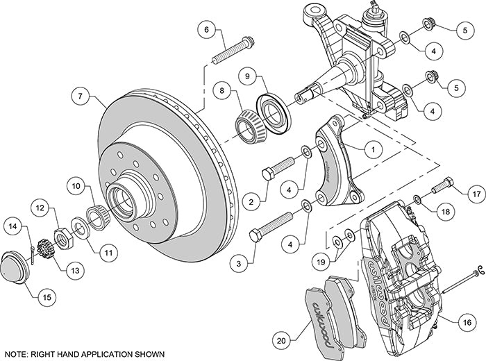 140-14614 - Wilwood Big Brake Kit - Front - 298x28mm Plain - Dynapro 6 Black