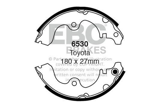 6530 - EBC Brake Shoes; Rear