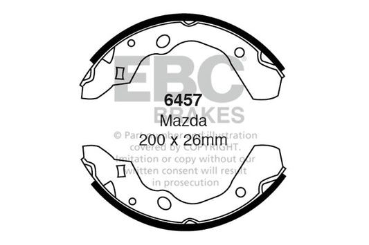 6457 - EBC Brake Shoes; Rear