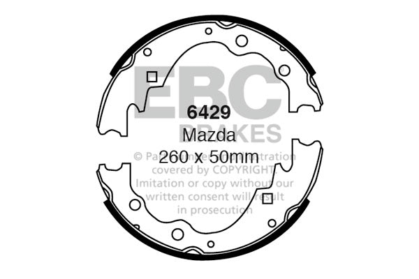 6429 - EBC Brake Shoes; Rear