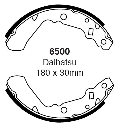 6500 - EBC Brake Shoes; Rear